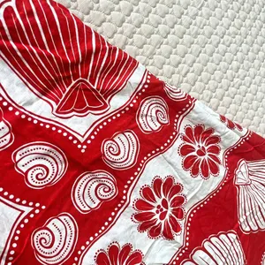 NWOT FARM RIO White Red Ainika Shell Maxi Dress Size M Linen Blend thumbnail 12