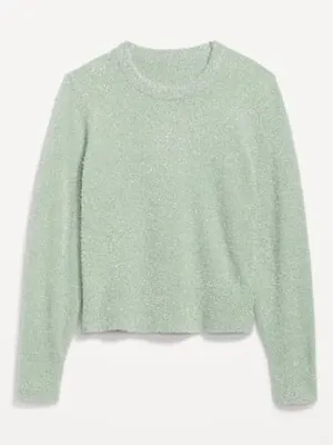 Old Navy Eyelash Shine Sweater Briny Water‎ Large NWT thumbnail 2
