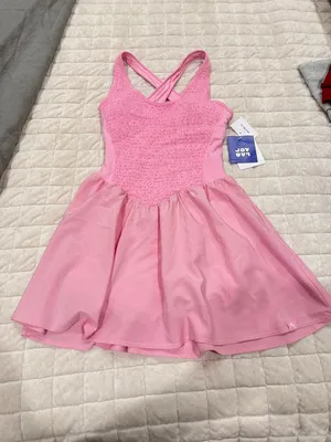 JoyLab™ Women's Drop Waist Smocked Active Dress - Light Pink thumbnail 3