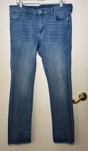 Kut from the Kloth Katy Boyfriend Classic Mid-Blue Women’s Straight Jeans 14 thumbnail 1