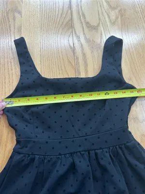 Madewell Black Swiss Dot Fit Flare Mini Dress Small S Viscose Stretch Pockets thumbnail 6
