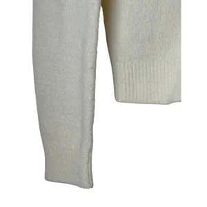 The Drop Francine V Neck Cardigan‎ Women Small Ivory Knit Cozy Fuzzy Sweater thumbnail 6