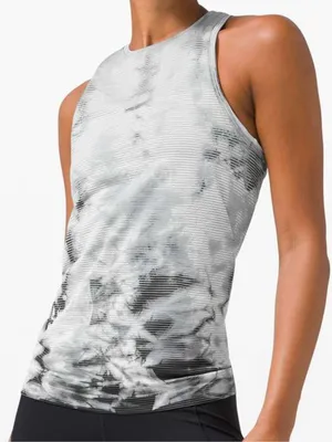 Lululemon Swiftly x Peloton Tech Tank 2.0 Wash Shibori Stripe Grey thumbnail 1