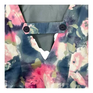 Bluejuice Floral Dress Small Watercolor Sleeveless‎ Bodycon V-Back Mini Strappy thumbnail 5
