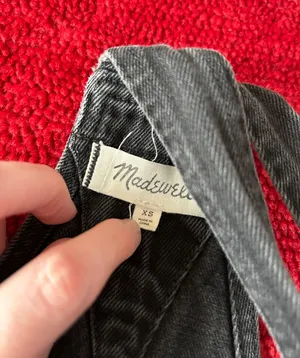 Adirondack Jean Short Overalls Shortalls Washed Black Size XS Women’s thumbnail 2