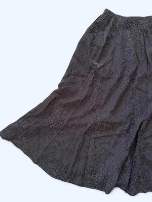 Black polka dot midi skirt with elastic waistband size M thumbnail 2