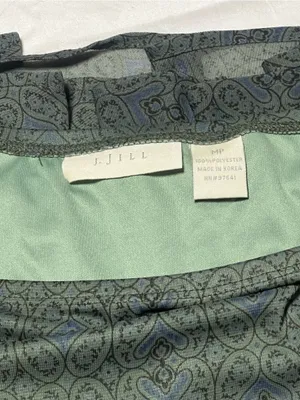 Loft Fairycore Whimsy Green Paisley Maxi Skirt Size Medium thumbnail 3