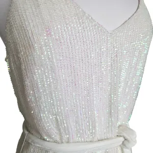 RETROFÉTE‎ Claire Belted Sequined Chiffon Mini Dress Iridescent XL NEW thumbnail 8