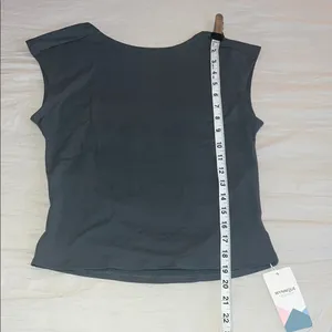 Grey Fitted Muscle Tee with High‎ Neck Gray Size L thumbnail 5