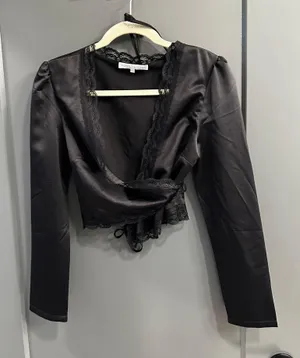More To Come Black Cross Body Tie Shirt thumbnail 1