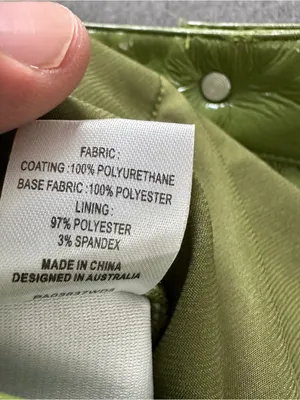 MESHKI Oakleigh Straight Leg Patent Pants Green Size Medium NWT thumbnail 6