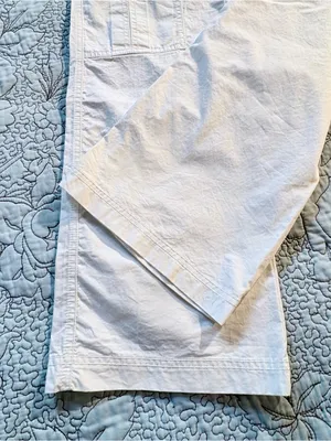 Free People The Thing Is Mid Rise Utility Pants Optic White Cargo Wide Leg~2🧡 thumbnail 11