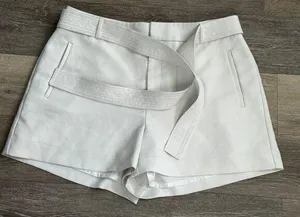 Nine West Women's Shorts White Large with Belt thumbnail 1