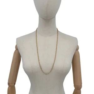 Monet Gold Tone Peanut Chain Necklace 29 Inch Vintage thumbnail 8