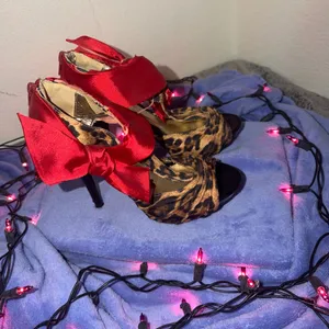 Red Bow Leopard Print Open thumbnail 2