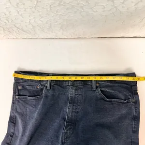 Levi's 505 Men's Jeans Size 40/32 Dark Blue Wash Straight Leg Cotton Classic thumbnail 7