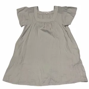 Madewell Glassware Blue Lightspun Butterfly Square Neck Cotton Gauze Mini Dress thumbnail 5