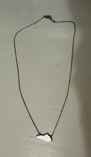 Sterling silver state of Kentucky necklace thumbnail 1