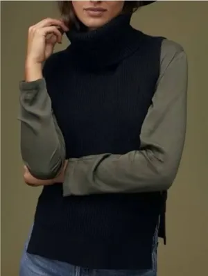 Anthropologie Black Open Side Sweater Vest Women’s One Size thumbnail 1