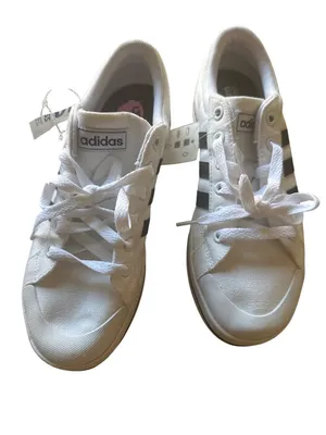 Adidas Size 7.5 Lace Up Athletic Running Sneakers Women White NEW thumbnail 4