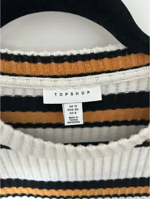 Topshop Striped Long Sleeve Top thumbnail 2