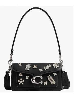 NWT Coach Crystal Embellished Tabby Shoulder Bag 20 Black Silver CCD99 thumbnail 2