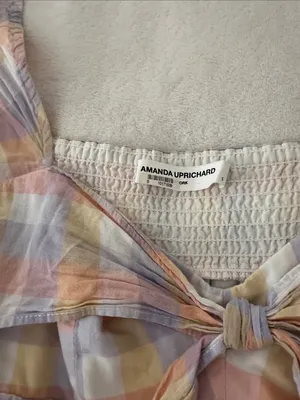 Amanda Uprichard | Goldie Pastel Gingham Mini Dress thumbnail 4