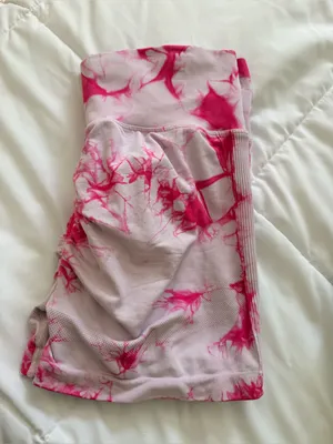 Pink tie dye scrunch booty shorts size L thumbnail 5