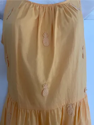 J.‎ Crew Yellow Pineapple Embroidered women’s Sundress thumbnail 2