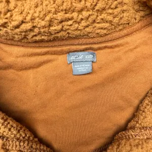 Aerie Sherpa Fleece Snap‎ Pullover Sweater Womens XS Brown Teddy Cabin Cozy thumbnail 4