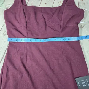 Lulus Vibrant Allure Plum Square Neck Bodycon Midi Dress CD3727 Purple Size L thumbnail 11