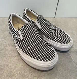 Vans Slip-On Sneakers Black and White Gingham thumbnail 1