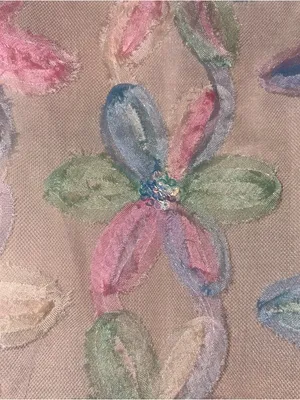 Umgee Pastel Floral Appliqué Sheer Sequin Blouse thumbnail 5