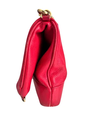 Tory Burch Red Leather ‘Kipp Foldover’ Convertible Messenger Crossbody Clutch thumbnail 7