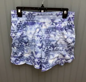 Columbia Athletic Shorts Womens‎ M Blue Graphic Print Casual Outdoor thumbnail 1