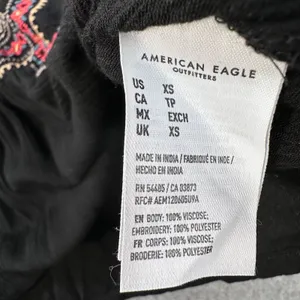 American Eagle Peasant V-Neck Top Size X-Small Embroidered Gauzy Balloon Sleeve thumbnail 6