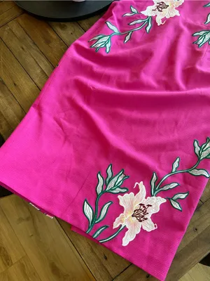 Dress the Population Nicole Floral Tropical Fuchsia Cocktail Dress L thumbnail 8