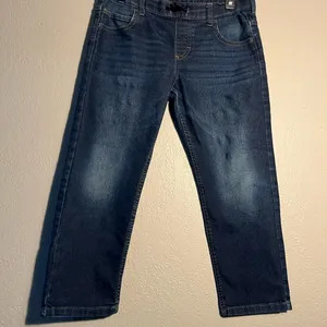 Wrangler Blue Straight Leg Jeans Classic Style Drawstring Pants Distressed SZ 10 thumbnail 2