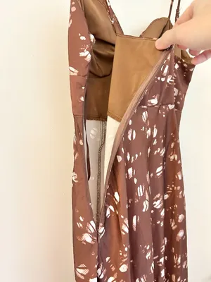 Hello Molly Gimme Whiplash Bustier Midi Dress Brown Party Cocktail Summer Size 4 thumbnail 11