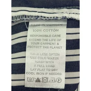Hill House Home The Larissa Nap Dress Navy Blue White Striped Smocked Midi thumbnail 5