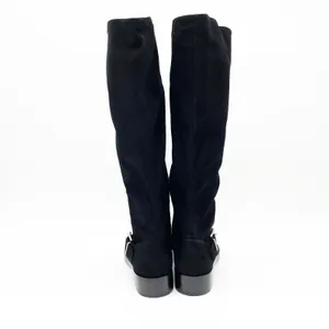 NEW Schutz Luidi Womens‎ 7 Buckled Suede Leather Knee Boot Black Side Zip thumbnail 4