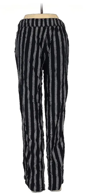 American Eagle Outfitters Black and White Vertical-Stripe Pants thumbnail 1