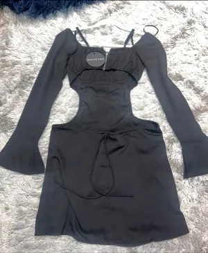 White Fox Black Cut Out Dress thumbnail 2