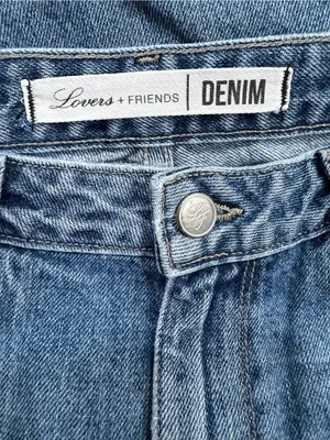 Lovers + Friends Distressed Straight Leg Raw Hem Jeans Medium Wash thumbnail 3