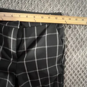 ZARA Women's Black White Windowpane Plaid Slim Ankle Dress‎ Pants Size XS thumbnail 7
