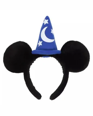 Tokyo Disney Resort Sorcerer Fantasia Mickey Mouse Plush Fuzzy Headband Ears thumbnail 1