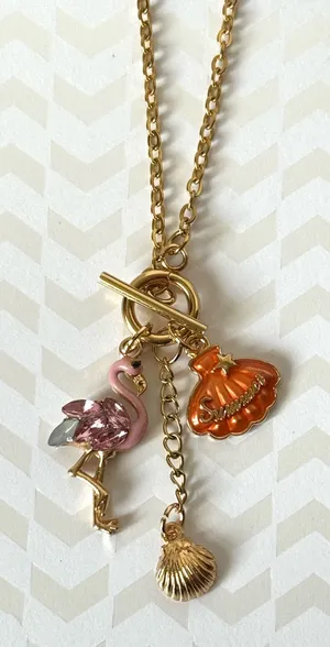 Pink Flamingo Necklace (978) 🦩 thumbnail 1