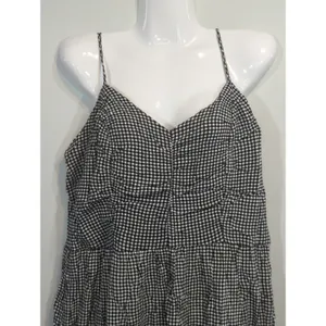 Maurices Black Gingham Tiered Top‎ Mini Dress Womens XL Cottage Core Prairie thumbnail 3