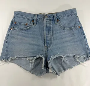 Levi’s 501 Original‎ Cut Off Denim Shorts W27 Light Wash Distressed Raw Hem thumbnail 1