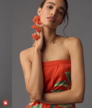 Anthropologie strapless dress thumbnail 3